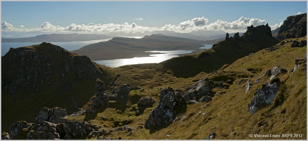 Loch Leathan and the Cuillins from the Storr, Isle of Skye.